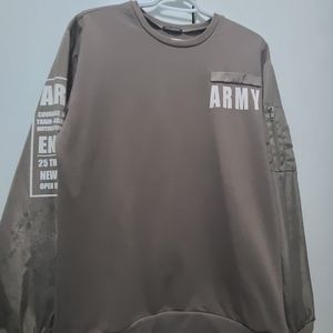 Oversized crew neck "ARMY"